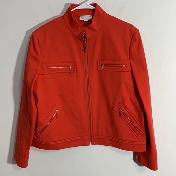 St. John Jackets & Blazers - St. John Sport by Marie gray Red/Orange Jacket Sz L, great condition